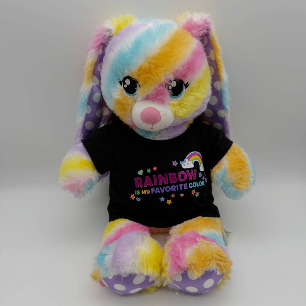Build-A-Bear Workshop Rainbow Friends Bunny Plush Rainbow is my Favorite Color T